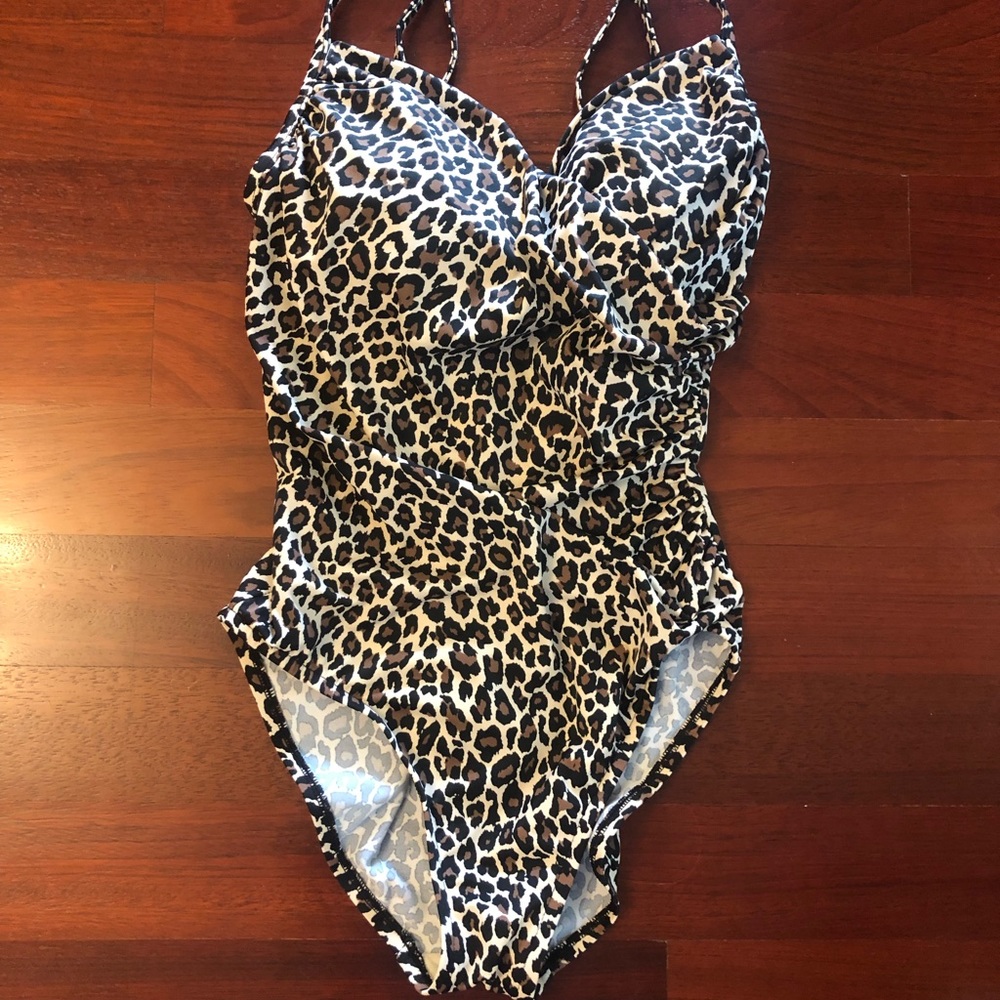 Animal print one piece swimsuit by Acqua green M